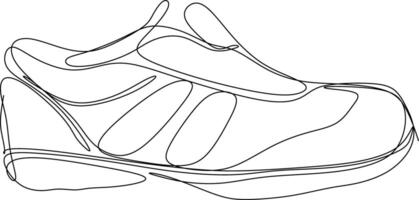 one line art. one continuous line art, shoes for style vector