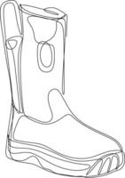 one line art. one continuous line art, shoes for style vector