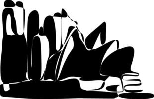 a black and white silhouette of a Sydney Opera House vector