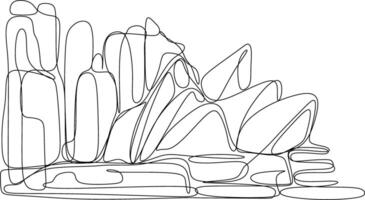 one line art. one continuous line art of a Sydney Opera House vector