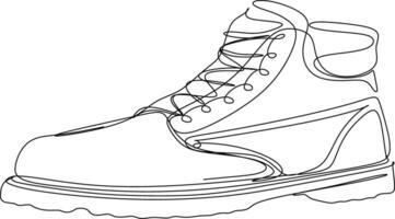one line art. one continuous line art, shoes for style vector