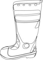 one line art. one continuous line art, shoes for style vector