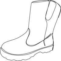 one line art. one continuous line art, shoes for style vector