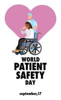 World patient safety day design vector