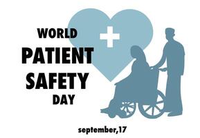 World patient safety day design vector