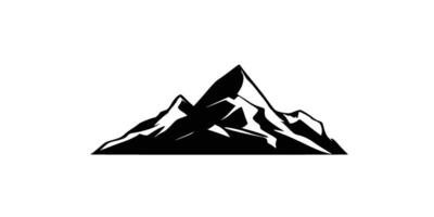 illustration collection of different mountain icons in flat style vector