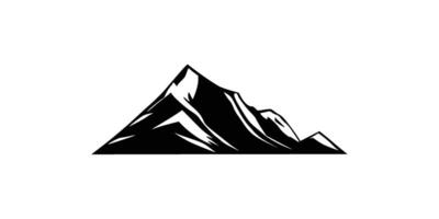 Mountains ranges. Black and white mountain icon vector