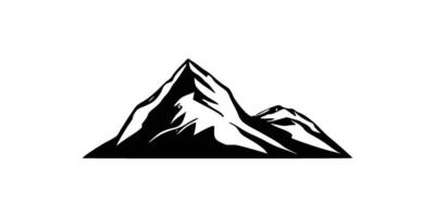 Silhouette of mountains. Black and white image of the contour of the hills vector