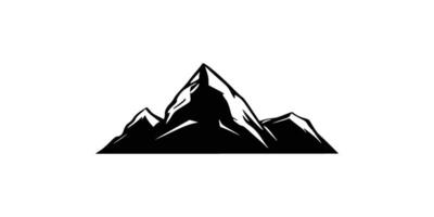Mountains ranges. Black and white mountain icon vector