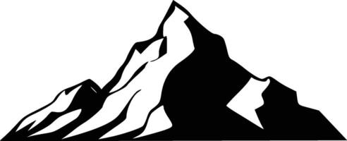Silhouette of mountains. Black and white image of the contour of the hills vector