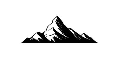 illustration collection of different mountain icons in flat style vector