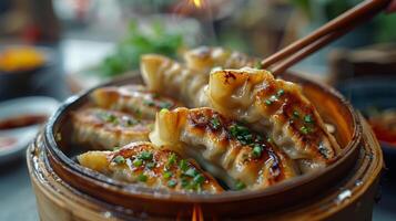 Close Up of a Plate of Food on a Table photo