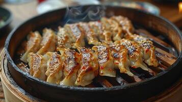 Close Up of a Plate of Food on a Table photo