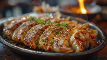 Close Up of a Plate of Food on a Table photo