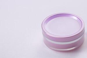 The beautiful mockup showcases good cosmetic packaging for cream containers, emphasizing future cosmetic innovations. photo