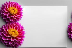 Beautiful Flower on White Background Mockup Elegance in Simplicity, Nature's Grace Captured photo