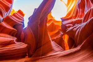 Antelope Canyon is a mesmerizing natural wonder, renowned worldwide for its flowing red rock formations, making it one of the most sought-after destinations for nature enthusiasts across the globe. photo