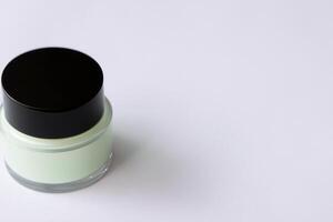 The beautiful mockup showcases good cosmetic packaging for cream containers, emphasizing future cosmetic innovations photo