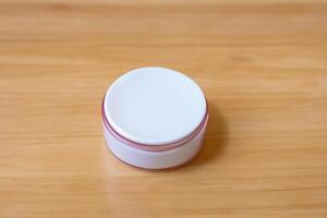 The beautiful mockup showcases good cosmetic packaging for cream containers, emphasizing future cosmetic innovations photo