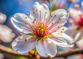 A close-up of a Tung Blossom in full bloom photo