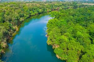 Breathtaking Landscape A Beautiful River Flows Through Charming Air and Lush Trees, Creating a Serene and Picturesque Haven for Nature Lovers to Enjoy and Find Tranquility in the Embrace of Nature photo