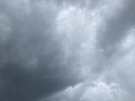 Thunderclouds before rain in the village photo