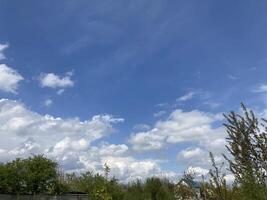 Thunderclouds before rain in the village photo