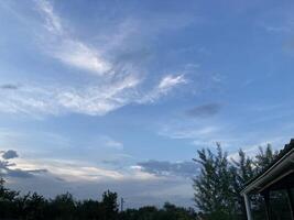 Clouds over countryside as weather changes photo