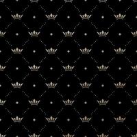 Seamless gold pattern with king crowns vector