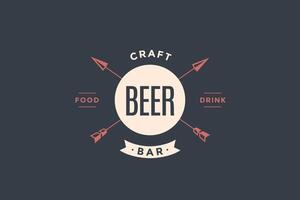 Emblem of Beer bar with arrows vector