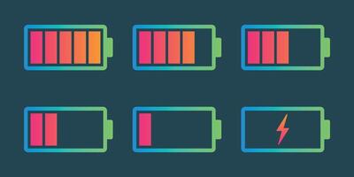 Alkaline battery set icon in flat style. Different size accumulator illustration on isolated background. Accumulator recharge sign business concept. vector