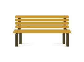 Bench icon in flat style. Comfortable rest illustration on isolated background. Park chair sign business concept. vector