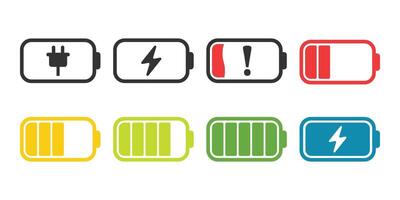 Alkaline battery set icon in flat style. Different size accumulator illustration on isolated background. Accumulator recharge sign business concept. vector
