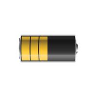 Alkaline battery icon in flat style. Accumulator illustration on isolated background. Accumulator recharge sign business concept. vector