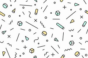 Geometric memphis pattern. Seamless graphic pattern 80s-90s trendy styles vector