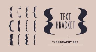 Bracket, braces, parentheses. Typography set of curly brackets vector