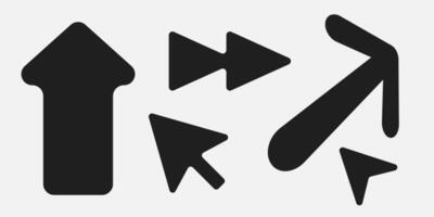 Y2K style design set of arrows. vector