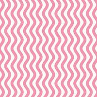 Curve Wavy Striped Lines Pattern Pink White Color Background vector
