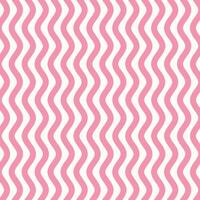 Curve Wavy Striped Lines Pattern Pink White Color Background vector