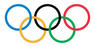 olímpico juegos anillos logo ilustración vector