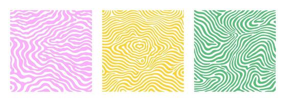 Groovy psychedelic Y2K style swirl background flat style design illustration. vector