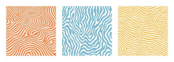 Groovy psychedelic Y2K style swirl background flat style design illustration. vector