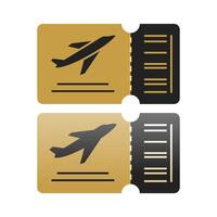 travel ticket icon color vector