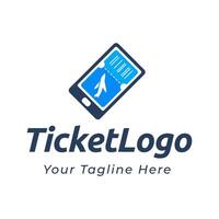 Travel ticket logo vector