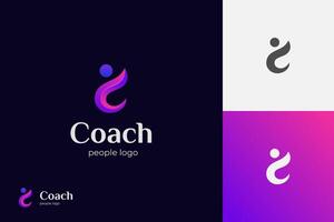 letter c coach logo symbol for Life coaching logo, consulting logo icon design graphic template vector