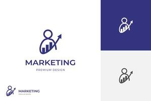 negocio éxito personas cheque logo diseño. personas análisis elemento diseño idea. negocio márketing logo icono diseño vector