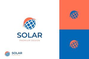 Sun Solar Energy Logo icon Design panel solar with sun light logo template vector