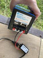 KYIV, UKRAINE - June 1, 2024 Charging station for gadgets photo