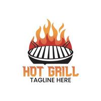 Hot grill logo vector