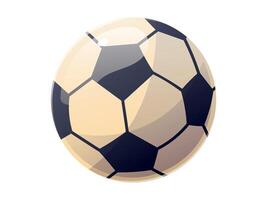 isolated cartoon soccer ball. vector